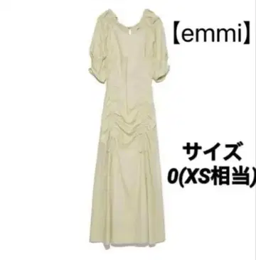 인기 브랜드 [ emmi atelier ] 개더 린넨 혼방 원피스