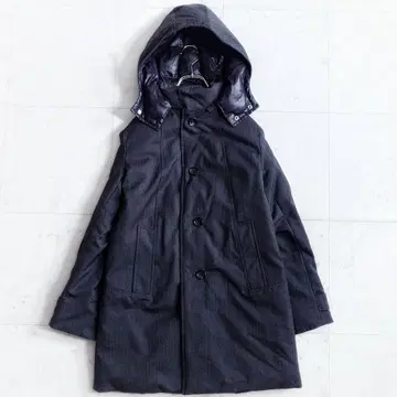 새상품급 갤러리 바이 울 다운 리버서블 후디드 코트 그레이/블랙