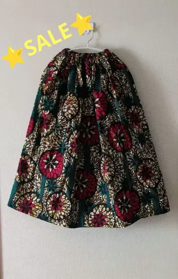 세일 아프리칸 롱 개더 스커트 No.382