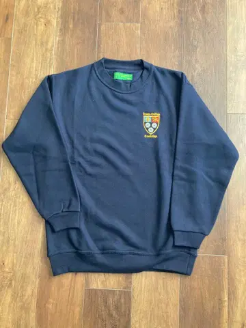 네이비 엠블럼 크루넥 트레이닝복