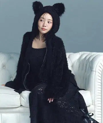 스나이델 홈 할로윈 고양이 귀 후드티