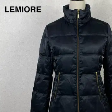 LEMIORE 레미오레 블랙 다운 자켓 블랙 골드 금장 장식 M