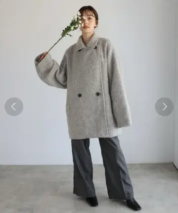 ENC 샤기 미들 코트