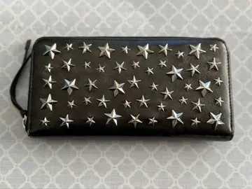 [ 미사용 ] pisoraro 별 모양 스터드 블랙 장지갑