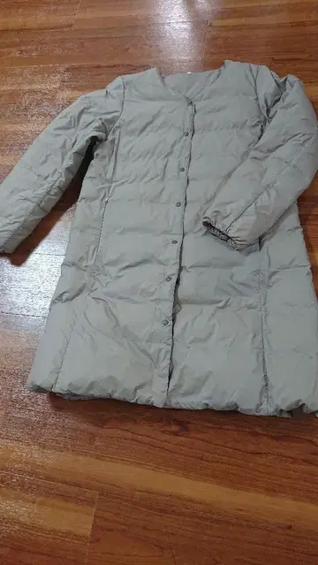 무인양품 다운 자켓 포켓터블 베이지 L