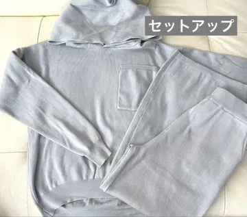 니트 셋업 그레이 스웨터 여성용 홈웨어 룸웨어