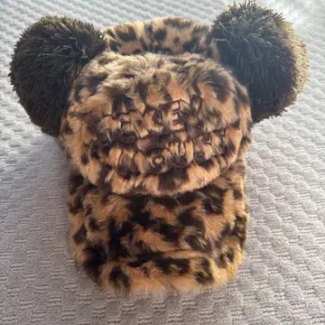레오파드 무늬 귀도리 모자 58cm
