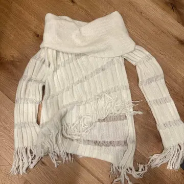 화이트 니트 스웨터 S