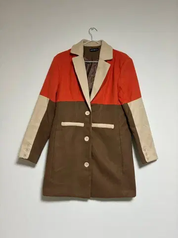 SHEIN 완판 체스터 코트 노카라 자켓 바이컬러 개성있는