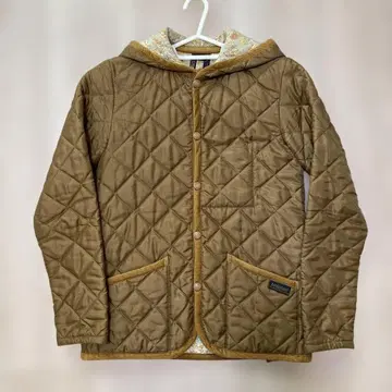 LAVENHAM 퀼팅 자켓 후드 부착 브라운 리버티 34