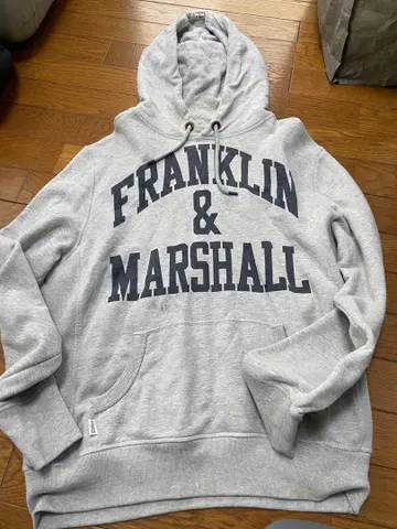 FRANKLIN & MARSHALL 후드 부착 후드티 L 사이즈 그레이