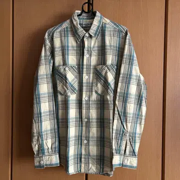 SUGAR CANE 체크 무늬 플란넬 셔츠 L 사이즈