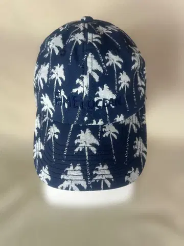 MEI OCEAN 야자수 패턴 캡 네이비