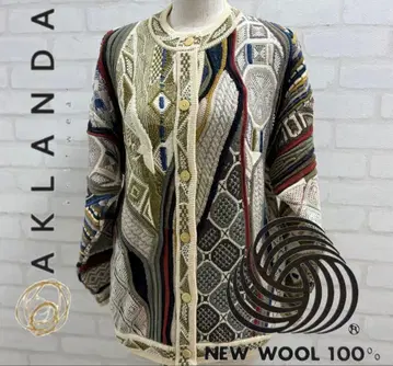 새상품급 AKLANDA 울 100% 가디건