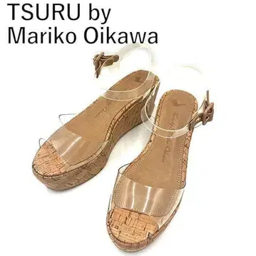 TSURU by Mariko Oikawa 샌들 웨지솔 베이지