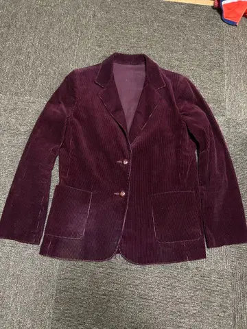 코듀로이 테일러드 자켓 와인 레드 버건디