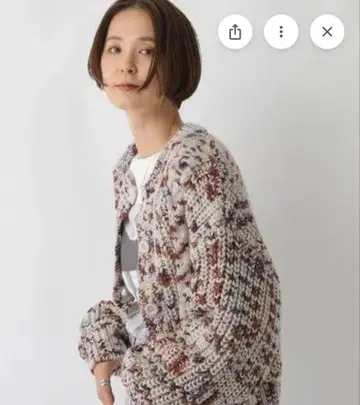 LEPSIM 니트 가디건 멀티 컬러