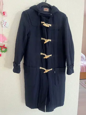 핑크하우스 백 자수 더플 코트