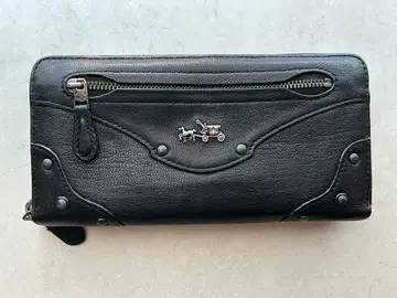 블랙 가죽 장지갑