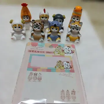 모프 샌드 피규어 8개 + 메모지 세트