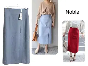 미사용 택 포함 Noble PE/RY/W 지퍼 타이트 스커트 34