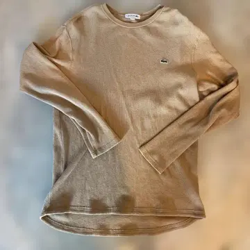 LACOSTE 베이지 긴팔 티셔츠 US L