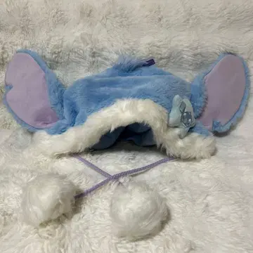 상하이 디즈니 스티치 팬캡 보송보송 가을/겨울