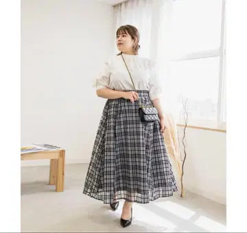 CLETTE 쿠레트 플로키 체크 샤샤 스커트 LL