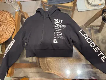 라코스테 후드 맨투맨 숏 기장