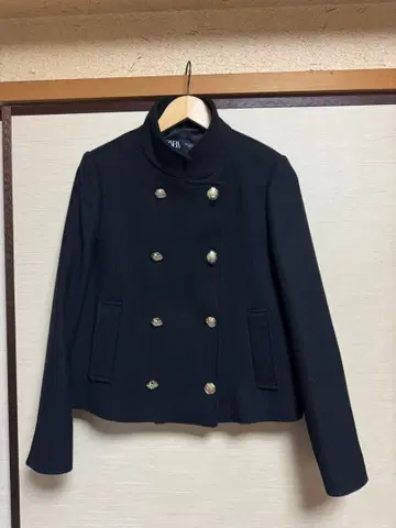 ZARA 블랙 더블 브레스트 자켓 M