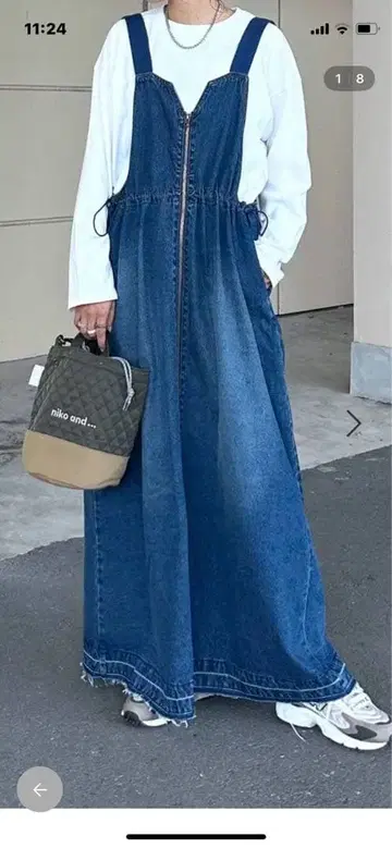 niko and - misayo 점프 스커트 인디고 완판템