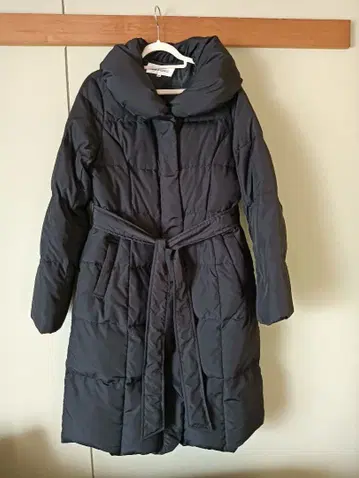 MISCH MASCH 다운 롱 코트 다운 자켓 페더 블랙