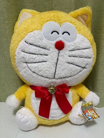 도라에몽 빅 사이즈 MORE 벌스데이 봉제 인형 옐로우 컬러 초대