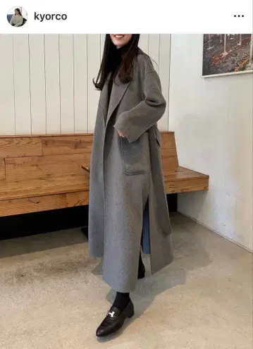 KARRY 롱 코트 블랙