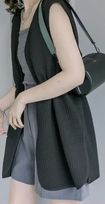 mystic 퀼팅 베스트 앞뒤 착용 겉옷 베스트