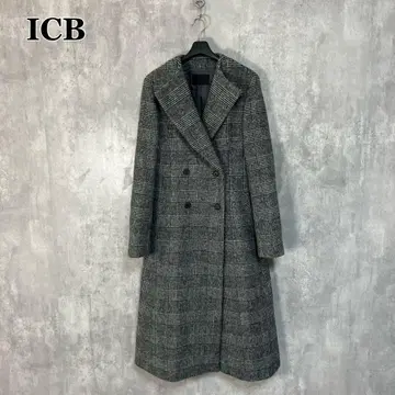 ICB 더블 글렌체크 코트 40