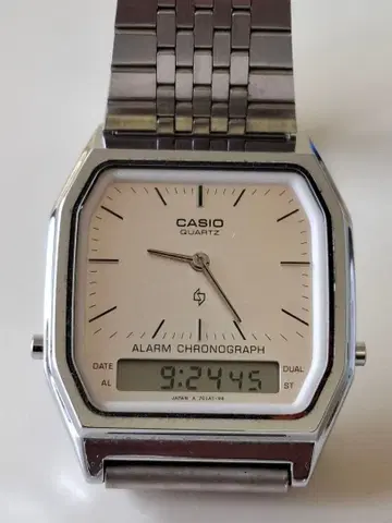 CASIO 쿼츠 손목시계 알람 크로노그래프