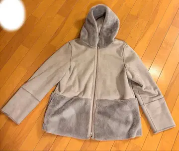 KEYUCA 후드 부착 퍼 자켓