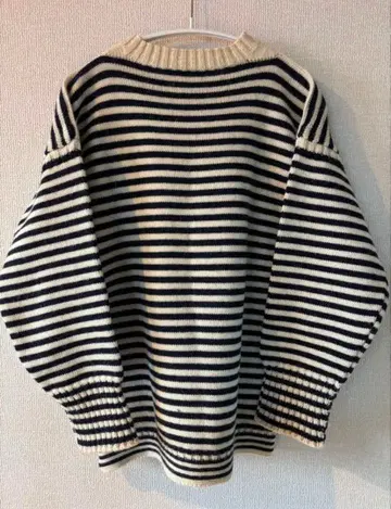 L'e Tricoteur 스트라이프 스웨터 사이즈 38