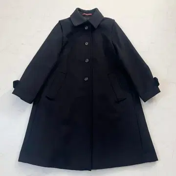 새상품급 콩트와르 데코토니에 울 캐시미어 로덴 코트 캐시미어 혼방 블랙