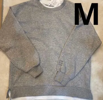 시마무라 ammy 오버 사이즈 소매 자수 풀오버 그레이 새상품 M