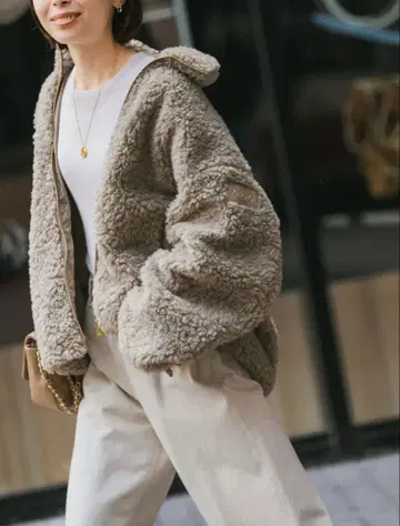 타트라스 보아 블루종 퍼 루엘라 그레이 노블