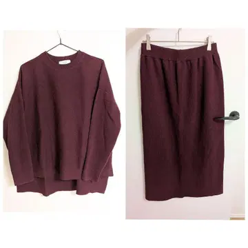 2025AW/SLOBEIENA 코튼 더블 페이스 풀오버/스커트