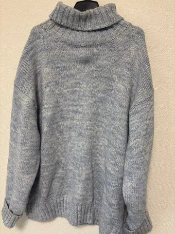 그레이 터틀넥 니트 XL