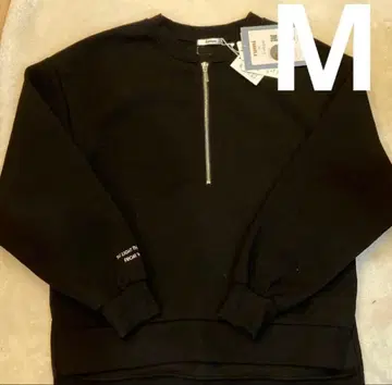 시마무라 rumi 하프 지퍼 풀오버 블랙 M 새상품