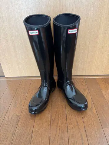 HUNTER 블랙 롱 부츠 39 25cm