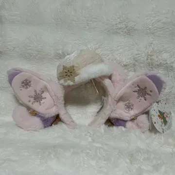 상하이 디즈니랜드 겨울 크리스마스 엔젤 머리띠 택 포함 새상품