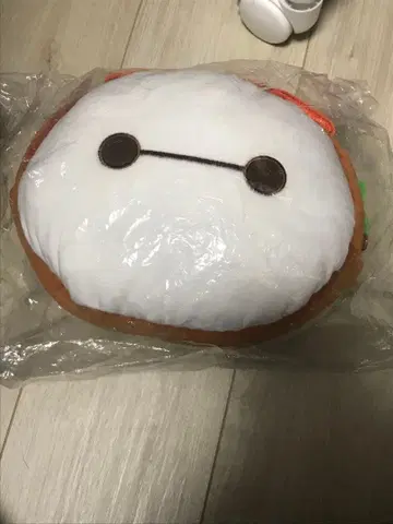 베이맥스 햄버거형 봉제 인형 수베니어 런치 백