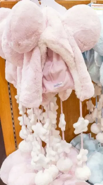 팬캡 핑크 복슬복슬 스타 별 디즈니 미키 미니