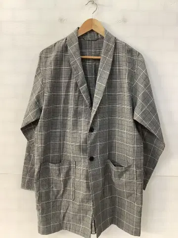 12.4 A246 레이지블루 아우터 테일러드 자켓 체크